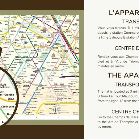 4D. Appart#2Pers#1Chambre#Commerce#Paris 15#Ac *
